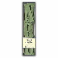 Pressed Petals - Chip Chatter - Tall Chipboard Letters - 2.5 inches - Spring Green