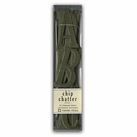 Pressed Petals - Chip Chatter - Tall Chipboard Letters - 2.5 inches - Dark Green, CLEARANCE