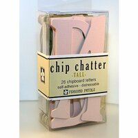 Pressed Petals - Chip Chatter - Tall Chipboard Letters - 5 inches - Spring Green and Pink and Brown, CLEARANCE