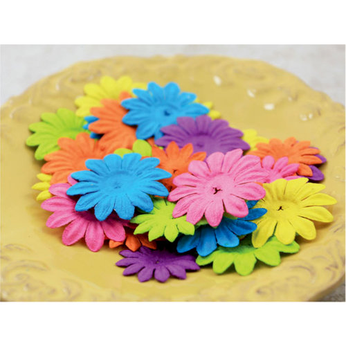 Prima - E Line - Daisy Delicacies Collection - Flower Embellishments - Mixed Bright
