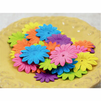 Prima - E Line - Daisy Delicacies Collection - Flower Embellishments - Mixed Bright