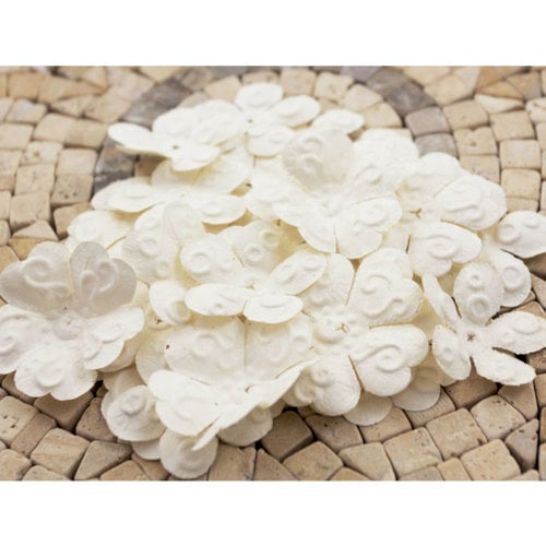 Prima - E Line - Chelsea Collection - Flower Embellishments - White