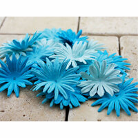 Prima - E Line - Confetti Cake Collection - Flower Embellishments - Blue