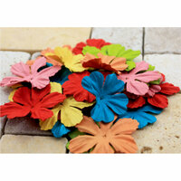 Prima - E Line - Bermuda Breeze Collection - Flower Embellishments - Assorted Bright