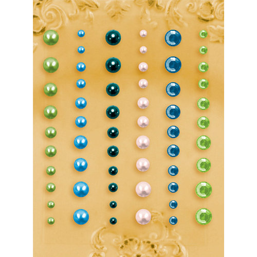 Prima - E Line - Self Adhesive Pearls and Crystals - Bling - Assortment 24
