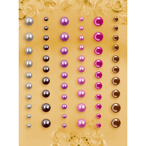 Prima - E Line - Self Adhesive Pearls and Crystals - Bling - Assortment 25