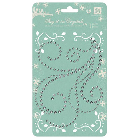 Prima - Say It In Crystals Collection - Self Adhesive Jewel Art - Bling - Swirls - Clear, BRAND NEW