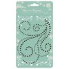 Prima - Say It In Crystals Collection - Self Adhesive Jewel Art - Bling - Swirl - Black