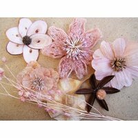 Prima - Wildwood Collection - Wood and Mulberry Flowers - Blush