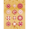 Prima - Say It In Pearls Collection - Self Adhesive Jewel Art - Bling - Flower Centers - Pink   , BRAND NEW