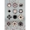 Prima - Say It In Studs Collection - Self Adhesive Jewel Art - Bling - Flower Centers - Gray and Black