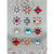 Prima - Say It In Studs Collection - Self Adhesive Jewel Art - Bling - Flower Centers - Orange and Blue