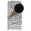 Prima - Textured Alphabet Stickers - Self Adhesive Clear Jewels and Pearls - Black, BRAND NEW