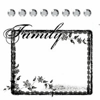 Prima - Clear Acrylic Stamps and Self Adhesive Jewels - Family, CLEARANCE