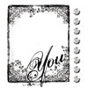 Prima - Clear Acrylic Stamps and Self Adhesive Jewels - You, BRAND NEW