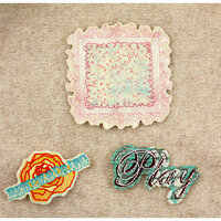 Prima - Art Stitched Charms Collection - Mulberry Embellishments - Play