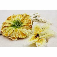 Prima - Painted Ladies Collection - Textured Flowers - Golden Gate, BRAND NEW