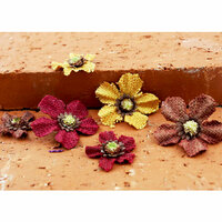 Prima - Homespun Bittles Collection - Assorted Flowers - Mix 4