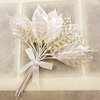 Prima - Holiday Lights Collection - Lustered Leaf Sprays - White