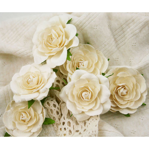 Prima - Trellis Roses Collection - Flower Embellishments - Ivory