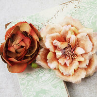 Prima - Baroque Blooms Collection - Flower Embellishments - Sienna