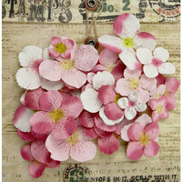 Prima - Painterly Petals Collection - Flower Embellishment Bag - Hydrangeas - Light Pink, BRAND NEW