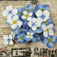 Prima - Painterly Petals Collection - Flower Embellishment Bag - Hydrangeas - Blue, BRAND NEW