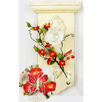 Prima - Flutter Vines Collection - Butterfly and Flower Embellishments - Scarlet