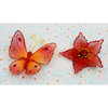 Prima - Gossamer Wings Collection - Jeweled Butterfly and Flower Embellishments - Firefly, CLEARANCE