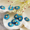 Prima - Raja Collection - Bling - Flower Center Embellishments - Blue, CLEARANCE