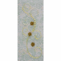 Prima - Say It In Pearls Collection - Self Adhesive Jewel Art - Bling - Fairy Magic with Flowers - Pale Yellow, CLEARANCE