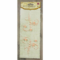 Prima - Say It In Pearls Collection - Self Adhesive Jewel Art - Bling - Mini Flourish with Roses - Light Pink, CLEARANCE