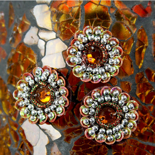 Prima - Dynasty Collection - Bling - Flower Center Embellishments - Topaz, CLEARANCE