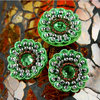 Prima - Dynasty Collection - Bling - Flower Center Embellishments - Jade, CLEARANCE