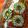 Prima - Dynasty Collection - Bling - Flower Center Embellishments - Peridot, CLEARANCE