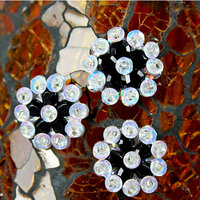 Prima - Monarch Collection - Bling - Flower Center Embellishments - Onyx, CLEARANCE