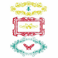 Prima - Clear Acrylic Stamps and Self Adhesive Jewels - Insectae, CLEARANCE