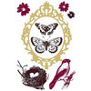 Prima - Clear Acrylic Stamps and Self Adhesive Jewels - Wings