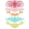 Prima - Clear Acrylic Stamps and Self Adhesive Jewels - Flourish