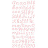 Prima - Flights of Fancy Collection - Gem Alphabet Stickers - Light Pink, CLEARANCE