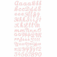 Prima - Flights of Fancy Collection - Gem Alphabet Stickers - Light Pink, CLEARANCE