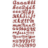Prima - Raspberry Tea Collection - Gem Alphabet Stickers - Brown, CLEARANCE