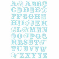 Prima - Watercolor Rainbow Collection - Jelly Alphabet Stickers - Blue, CLEARANCE