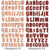 Prima - 3 Dimensional Alphabet Stickers - Mauve and Brown