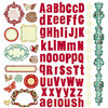 Prima - Pastiche Collection - 12 x 12 Glittered Cardstock Stickers