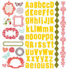 Prima - Umbrella Collection - 12 x 12 Glittered Cardstock Stickers, CLEARANCE