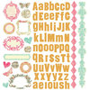 Prima - Raspberry Tea Collection - 12 x 12 Glittered Cardstock Stickers, CLEARANCE