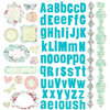 Prima - Watercolor Rainbow Collection - 12 x 12 Glittered Cardstock Stickers, CLEARANCE