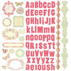 Prima - Flights of Fancy Collection - 12 x 12 Glittered Cardstock Stickers