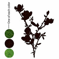 Prima - DeVines Collection - Self Adhesive - Die Cut Felt Art - Flower Stems 4, CLEARANCE
